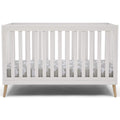 4-in-1 Convertible Baby Crib, Bianca White with Natural Legs X208
