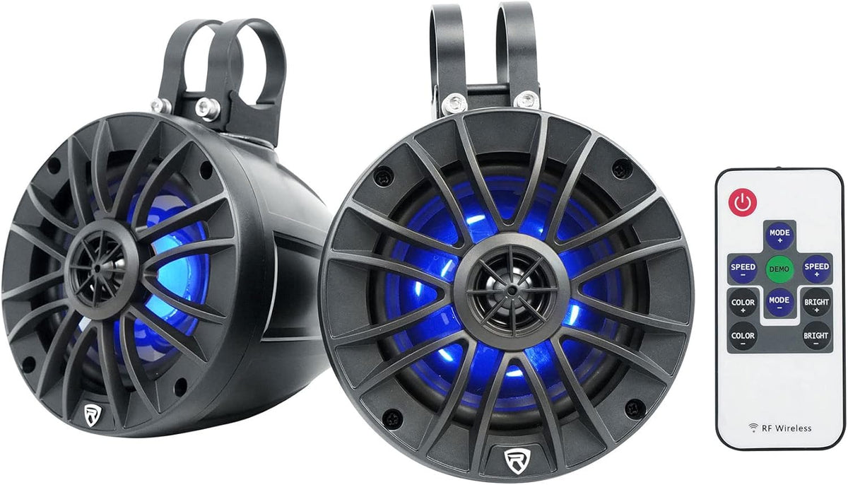 5.25" Powered Marine Bluetooth LED Tower Speakers K80861
