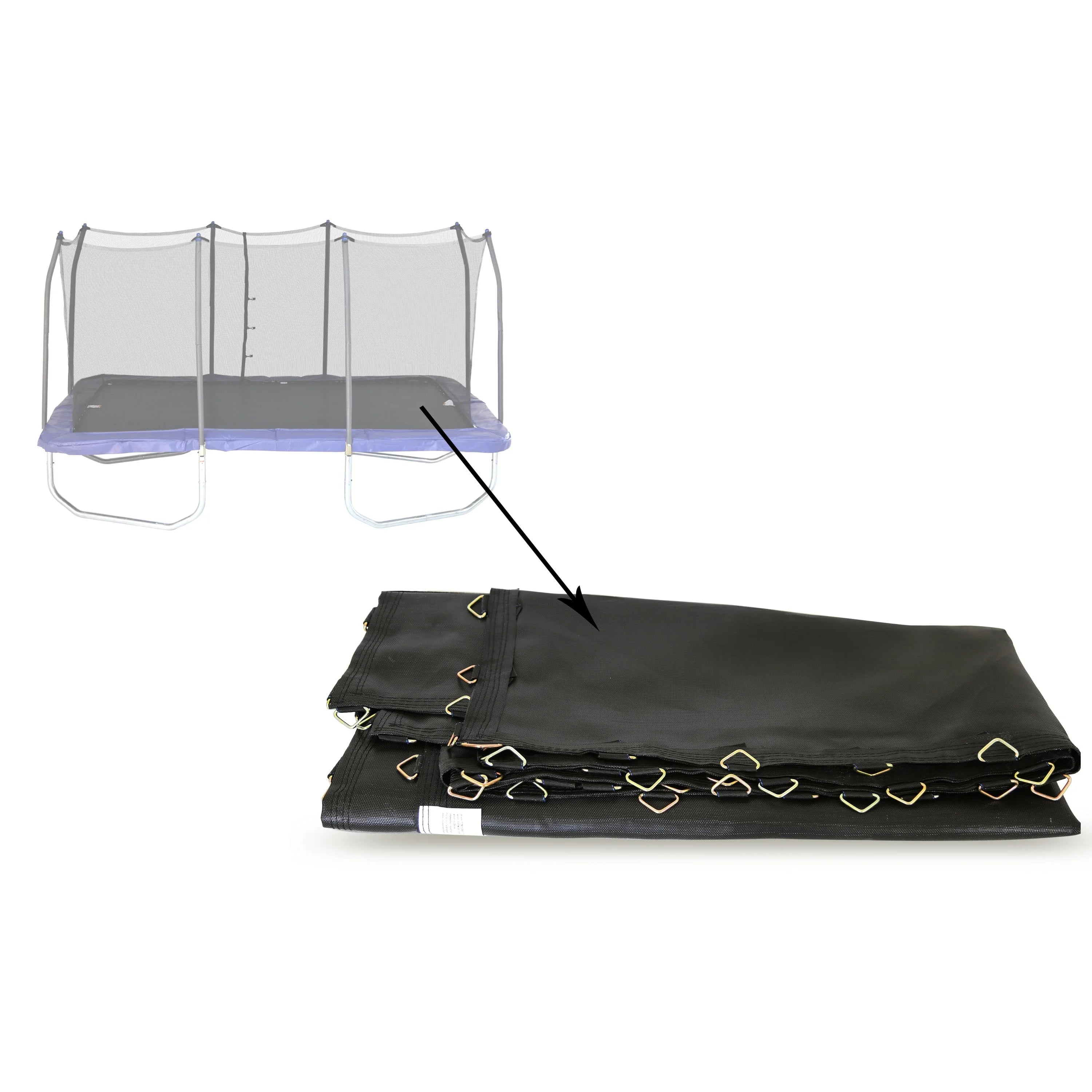 15ft Rectangle Replacement Jump Mat with 76 V-Rings M550576