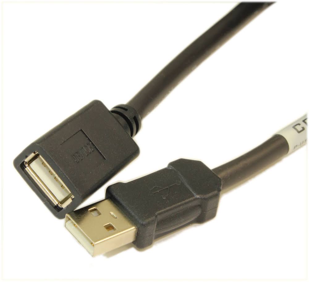 35ft USB 2.0 Type A Male to A Female Cable, Black F573