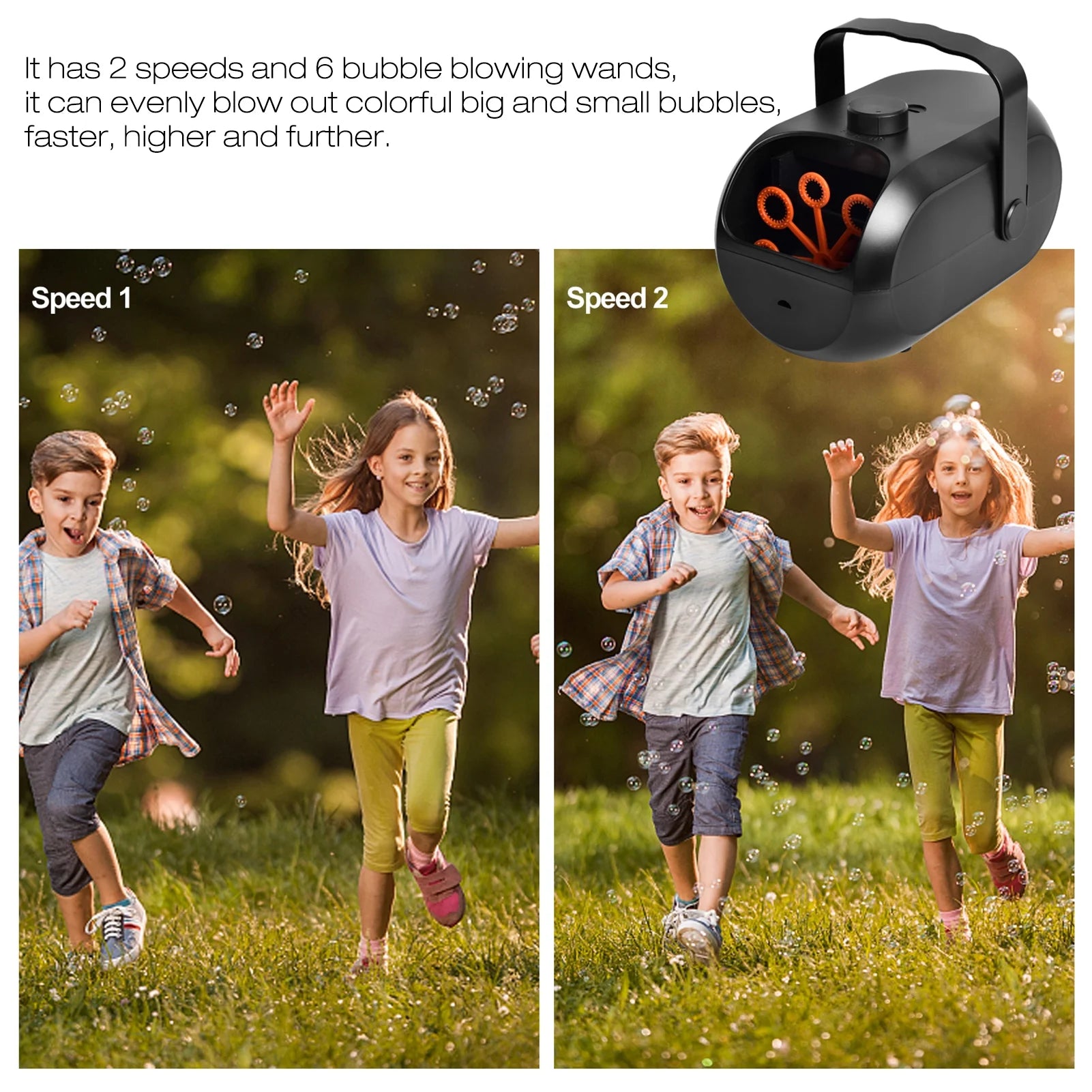 Portable Rechargeable Bubble Machine Y6326