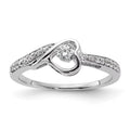 14k White Gold Lab Grown Diamond Promise Ring Q450