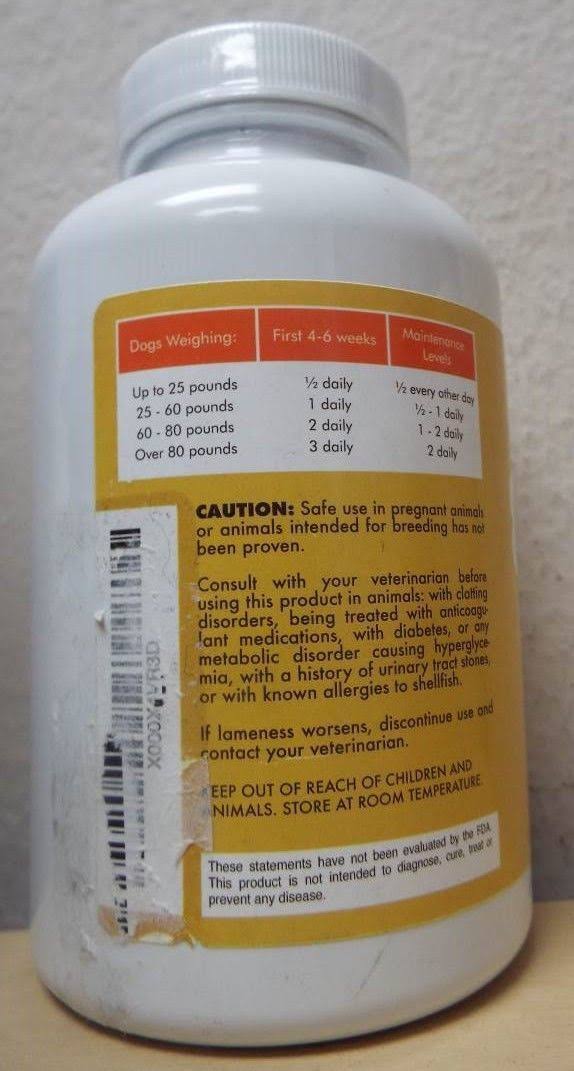 120 Chewable Glucosamine Joint Supplements for Dogs Q74708