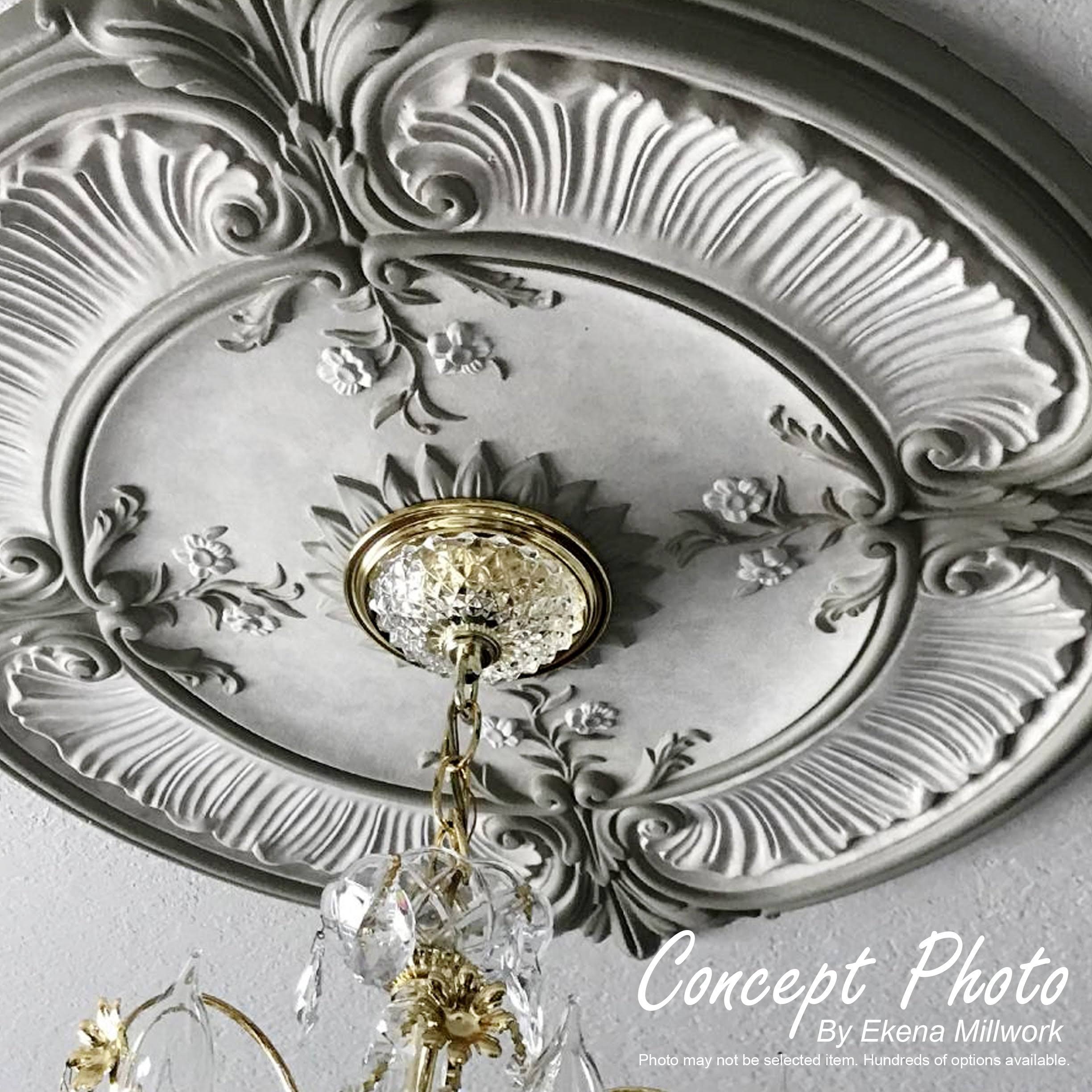 14 3/4x22OD x 1 3/4x22P Traditional Ceiling Medallion S9198