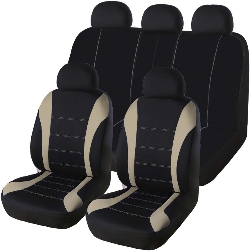 Beige Breathable Mesh Car Seat Covers I20247