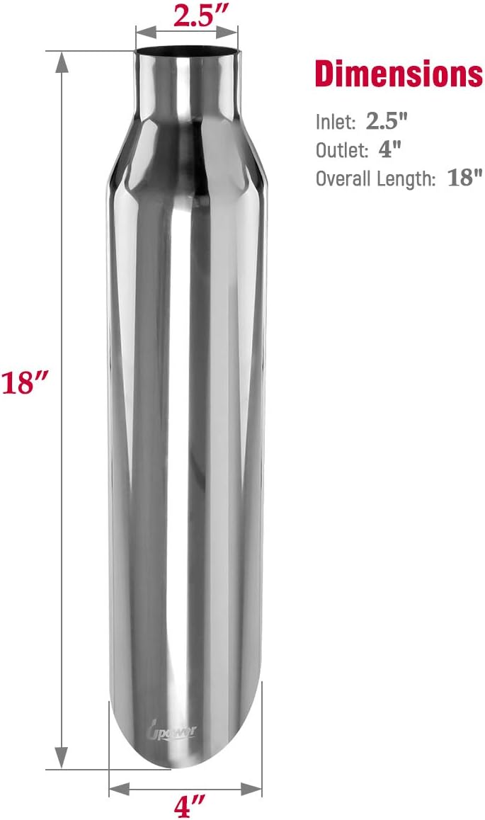 2.5" to 4" Stainless Steel Weld-On Exhaust Tips, Pack of 2 C353166
