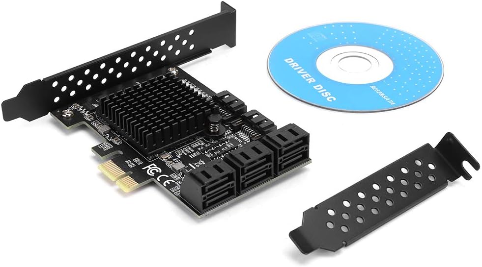 PCI-E to SATA 3.0 Card, 8-Port SATA3.0 Interface Expansion Card, Pack of 2 O4675
