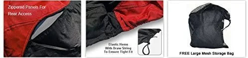 RED/Black Jet Ski Cover with Trailer Straps and Storage Bag I468