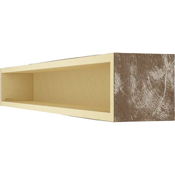 Rough Sawn Faux Wood Fireplace Mantel, Vintage Mahogany J2220