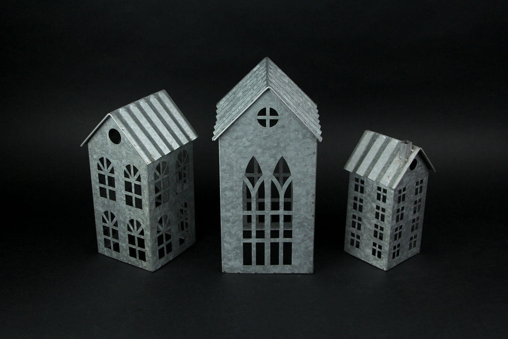 Set of 3 Metal Candle Holders O7953