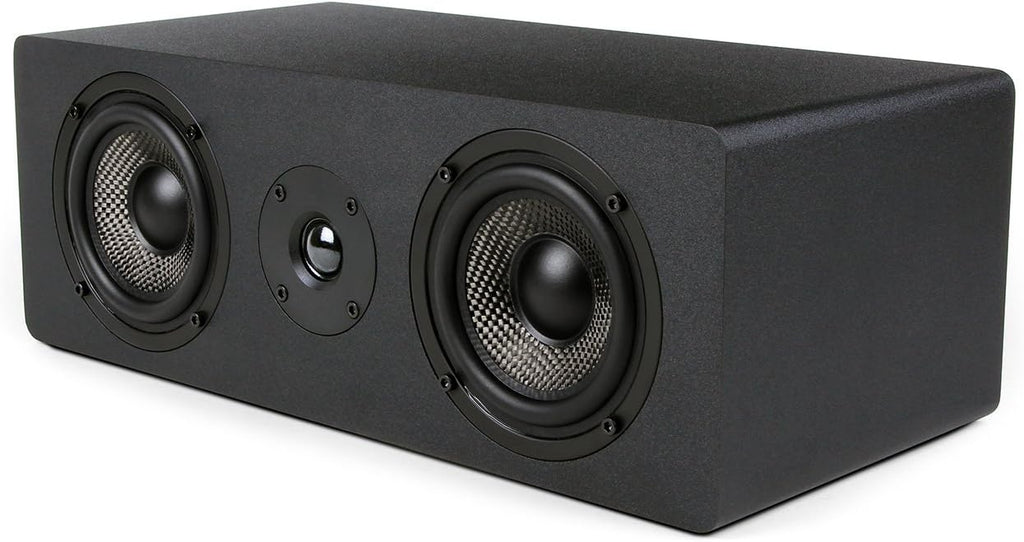 Center Channel Speaker, 2-Way, Black, Pack of 2 T138568