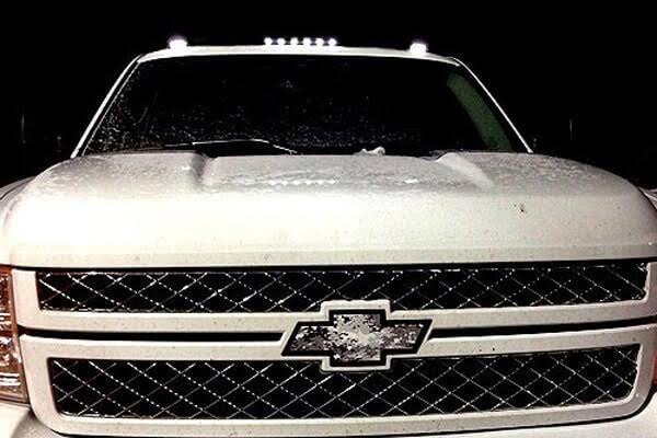 Black LED Cab Roof Lights with Clear Lens A490555