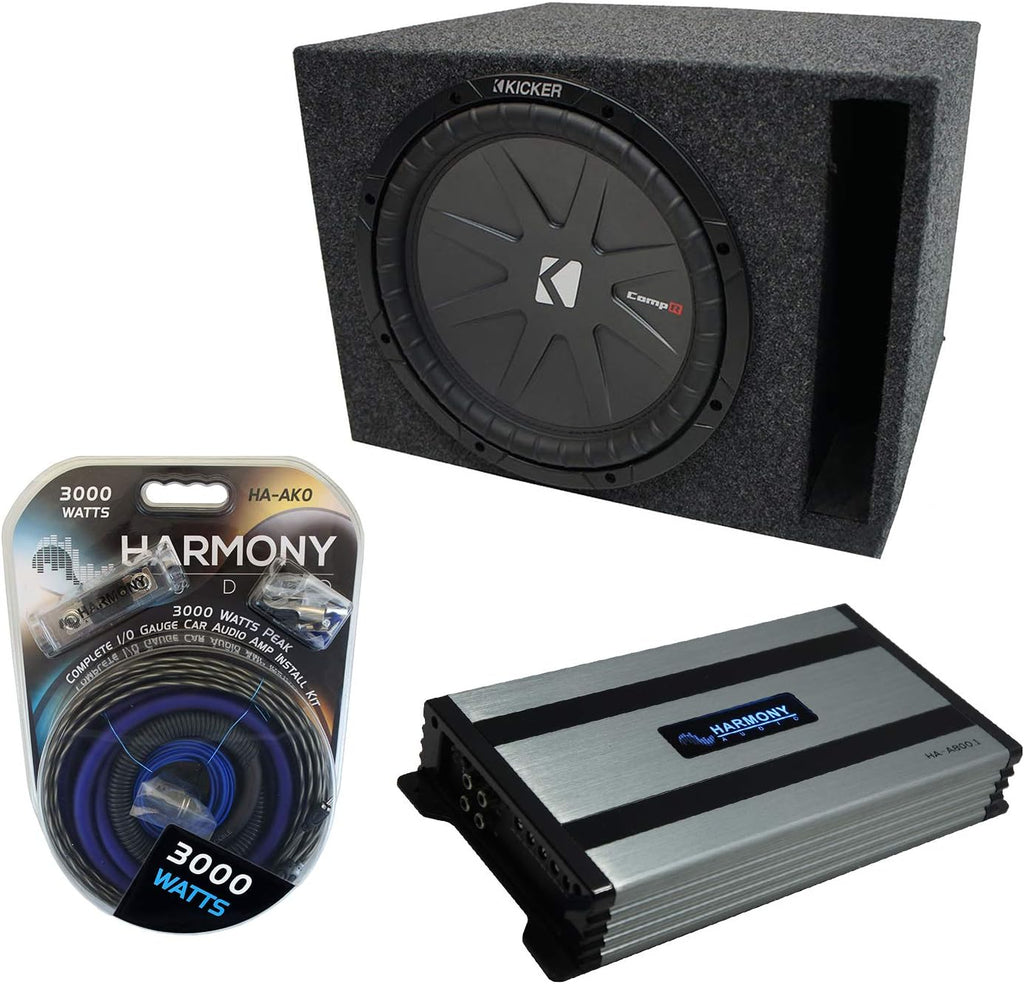 Single 12 Sub Box Enclosure & Amp P597471