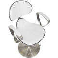 White Adjustable Height Swivel Bar Stool G2722