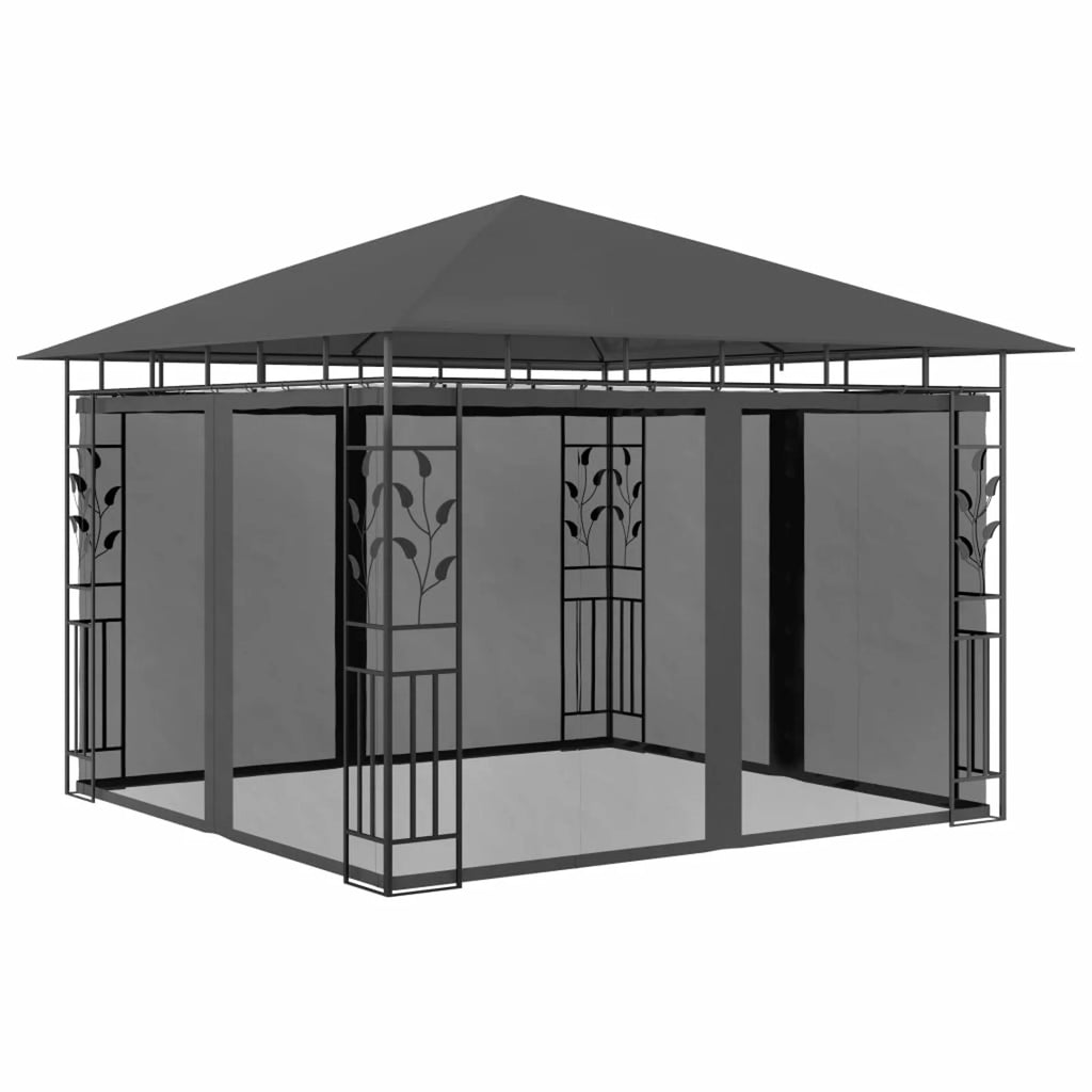 Gazebo with Mosquito Net Anthracite L850000
