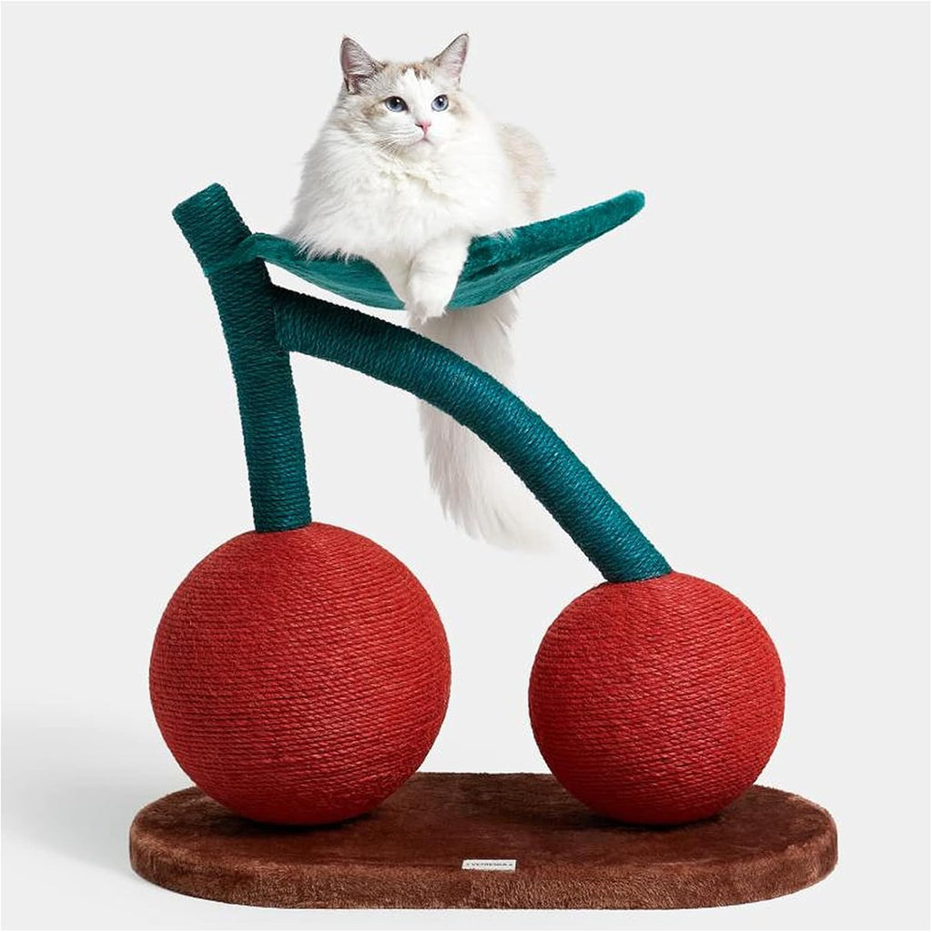 Large Cherry Cat Scratching Post with Hammock and Sisal Rope I47894