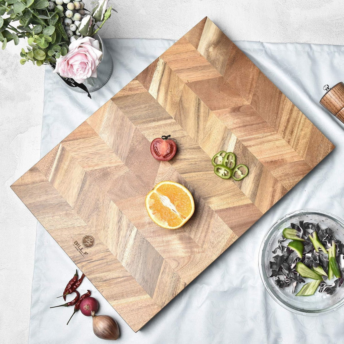 14x9 inch Acacia Wood Cutting Board, Pack of 2 T80645