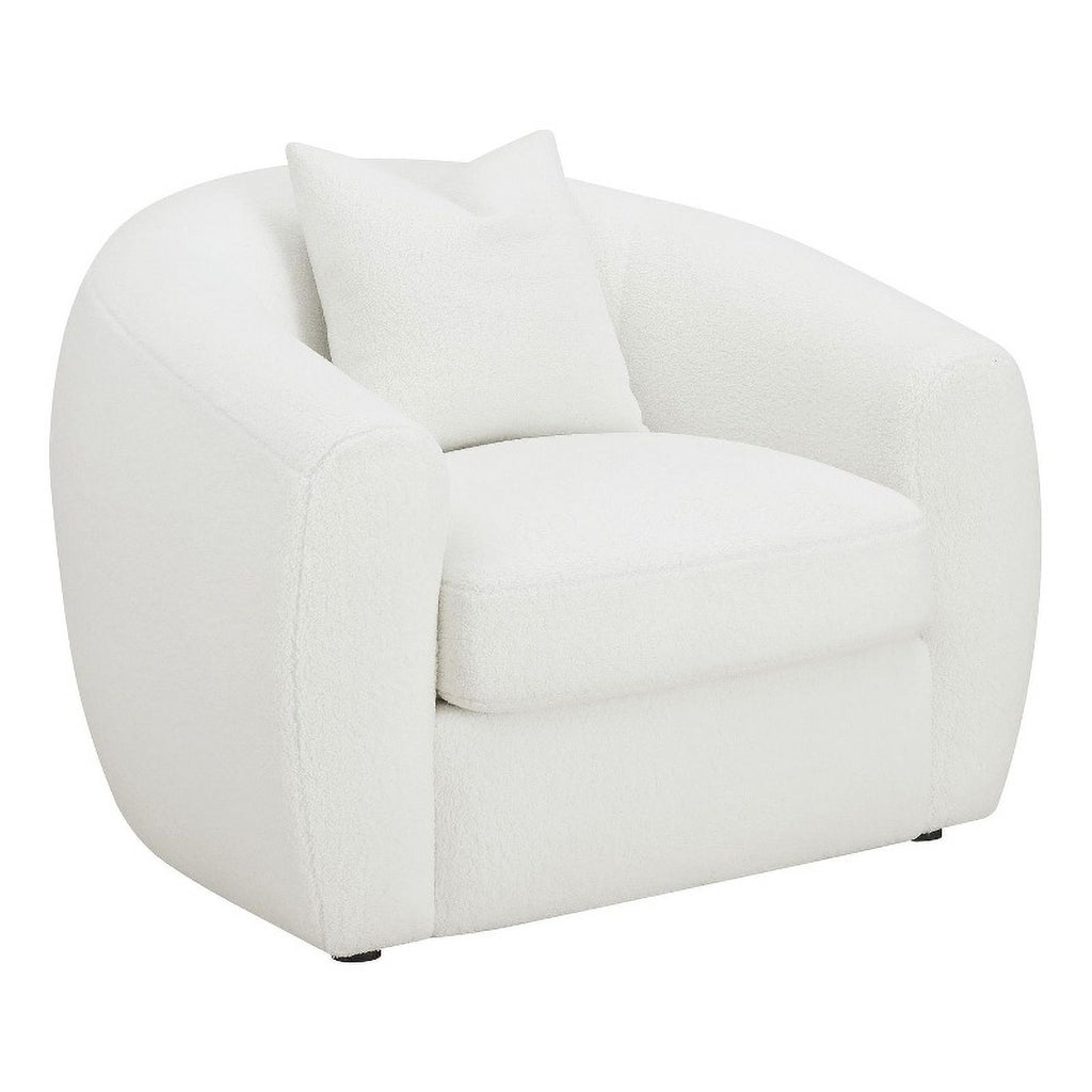 White Upholstered Tight Back Chair C912