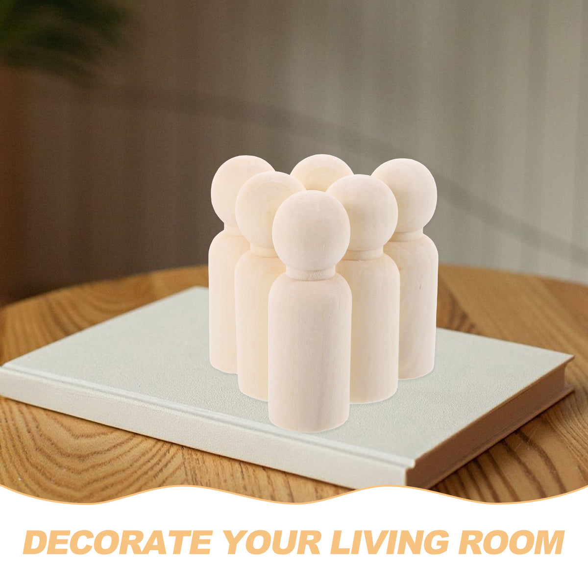 50pcs Unfinished Wooden Peg Dolls U900