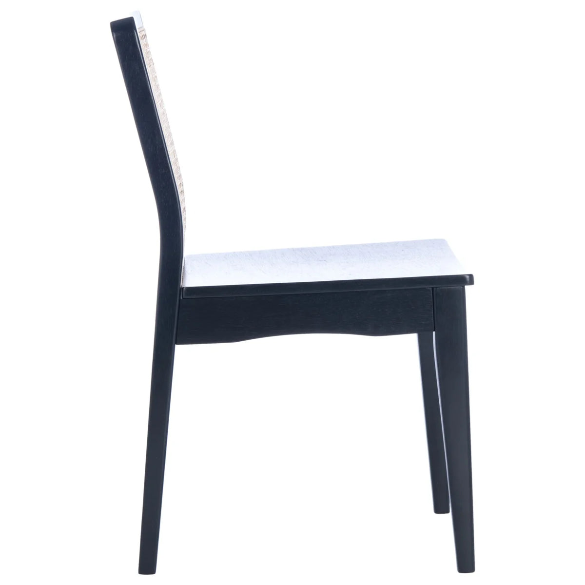 Rattan Dining Chair, Black/Natural, Set of 2 B782
