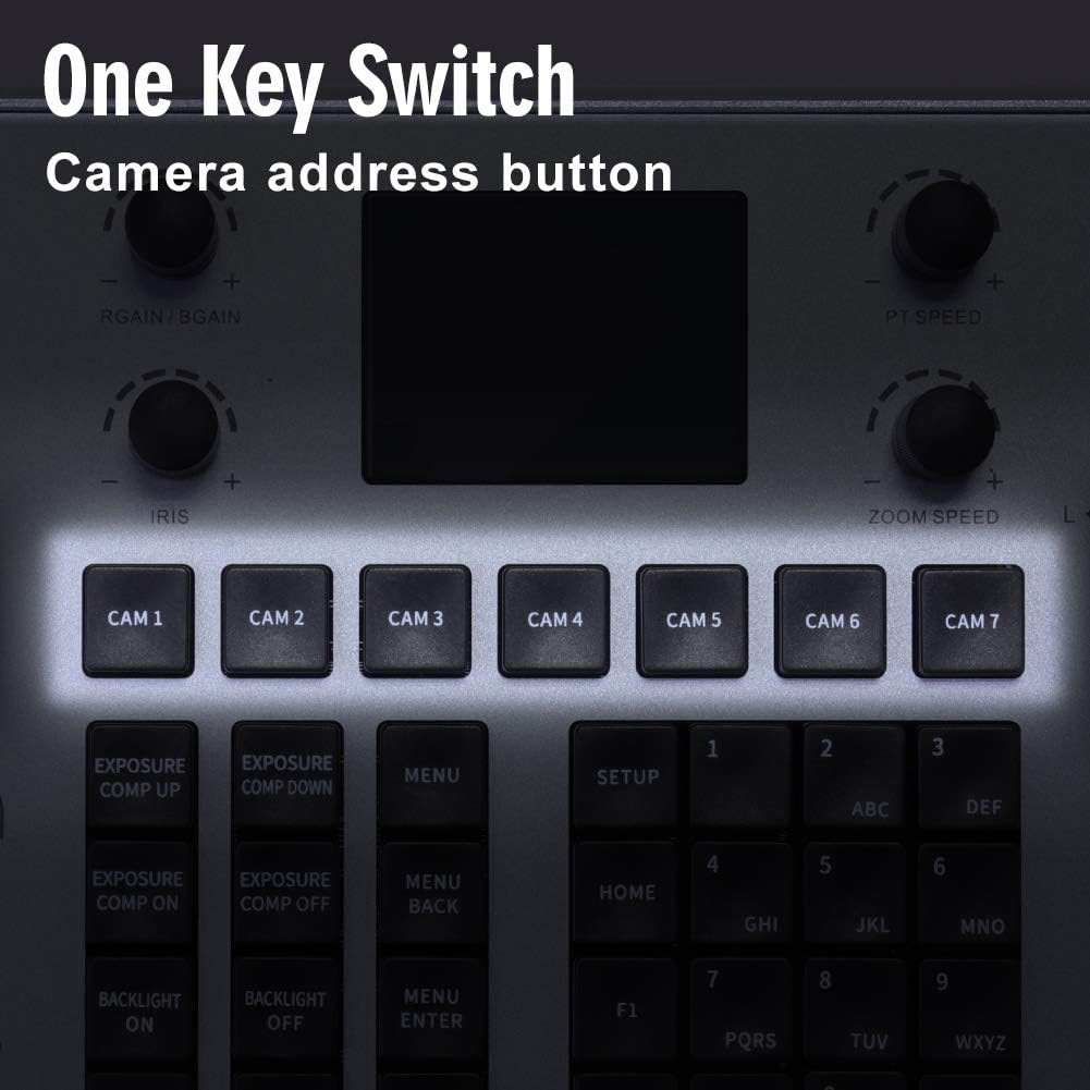 PTZ Controller IP Camera Controller Joystick with RS232 RS422 RJ45 Interface and LCD Screen P2186