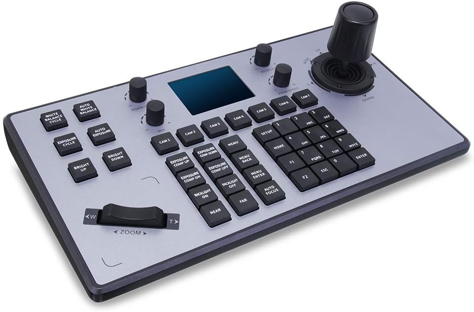 PTZ Controller IP Camera Controller Joystick with RS232 RS422 RJ45 Interface and LCD Screen P2186