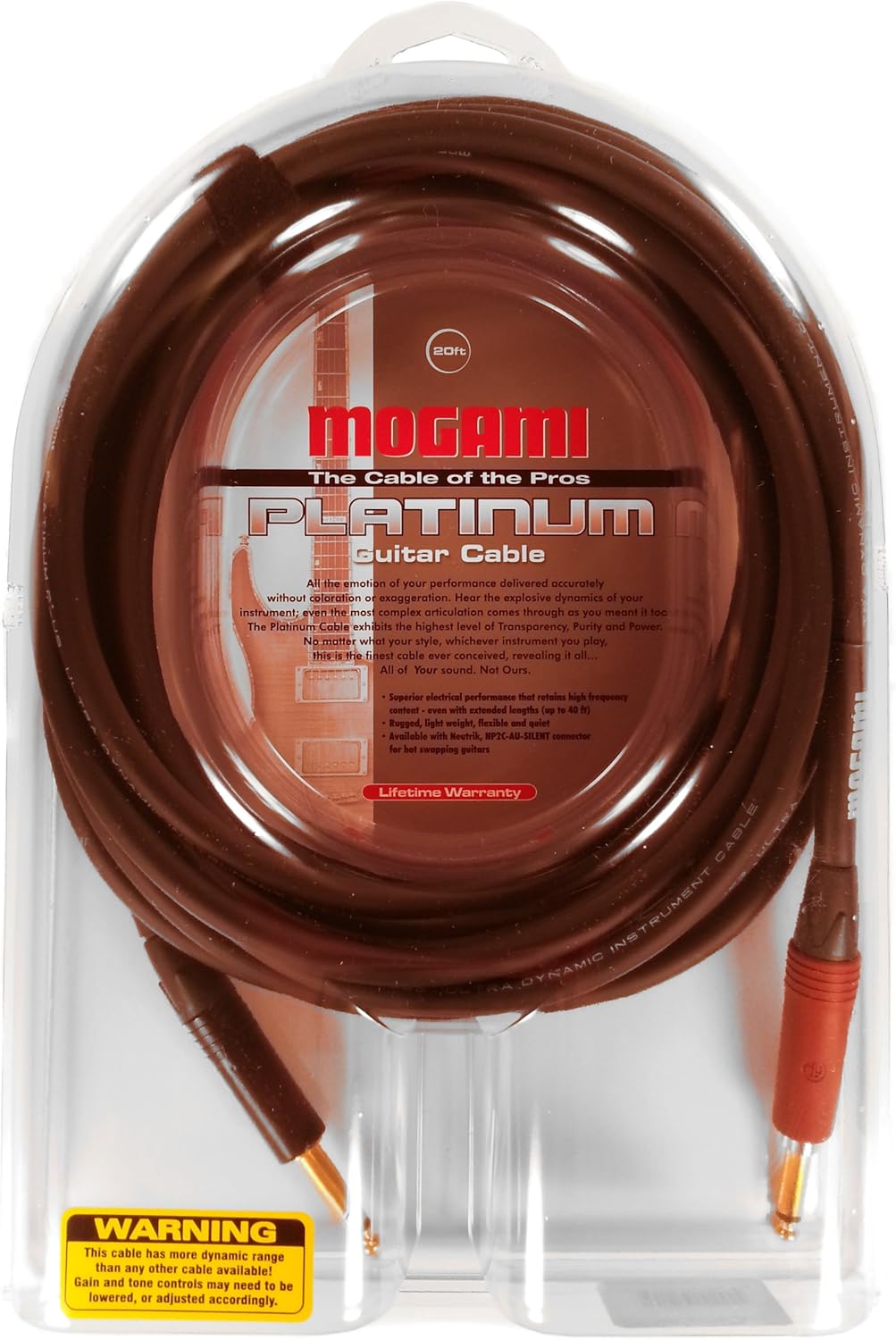12 Foot Instrument Cable with Gold Contacts R164