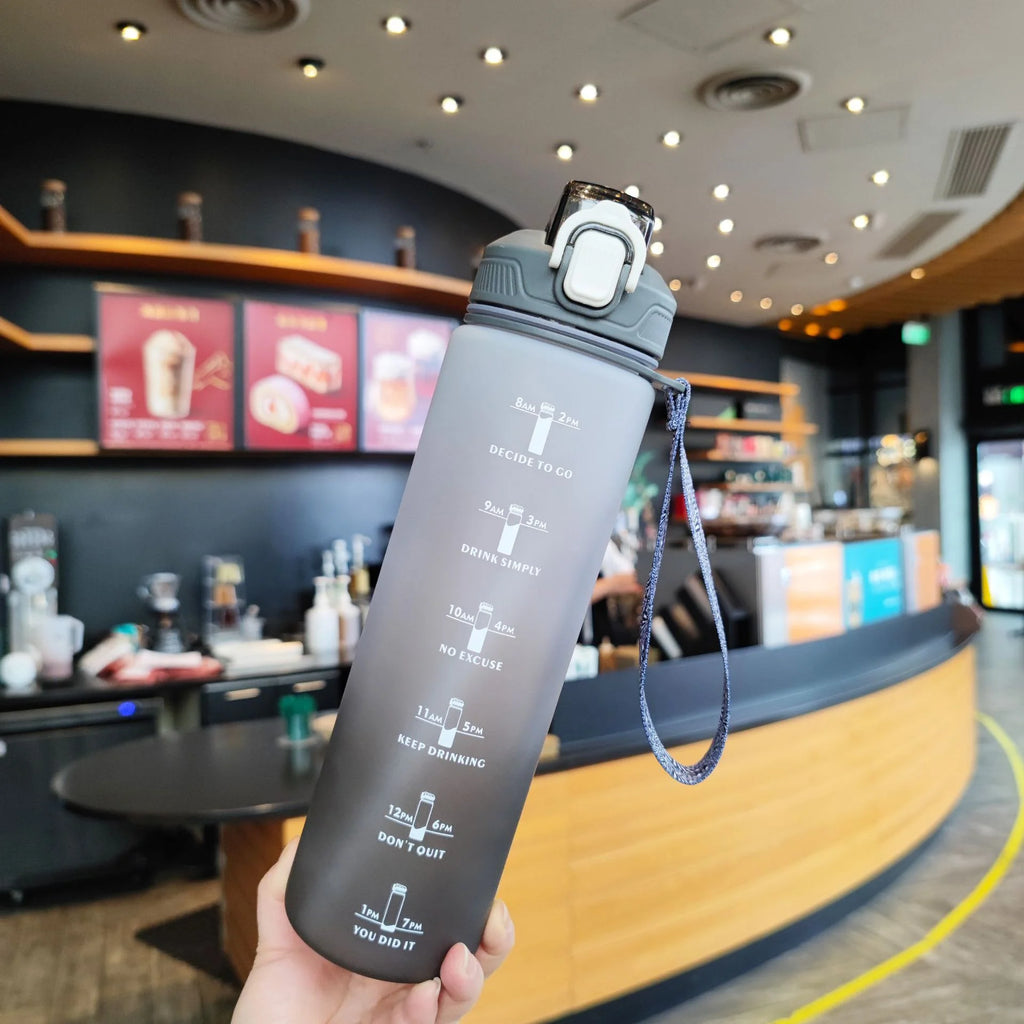 32 oz Water Bottle with Straw & Time Marker O72042