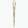 Tan Polyester Lanyard with Bulldog Clip Q658876