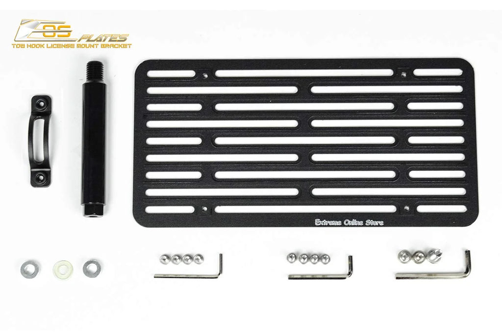 Front Bumper Tow Hook License Plate Relocator Mount Bracket O179