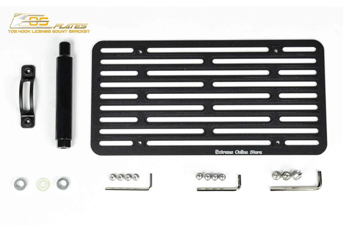 Front Bumper Tow Hook License Plate Relocator Mount Bracket O179