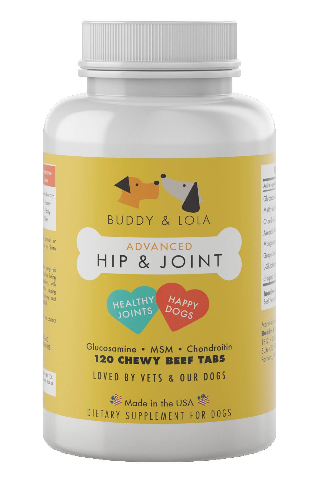 120 Chewable Glucosamine Joint Supplements for Dogs Q74708
