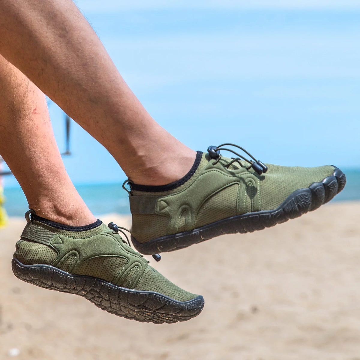 Army Green Men's Quick-Dry Water Shoes T154