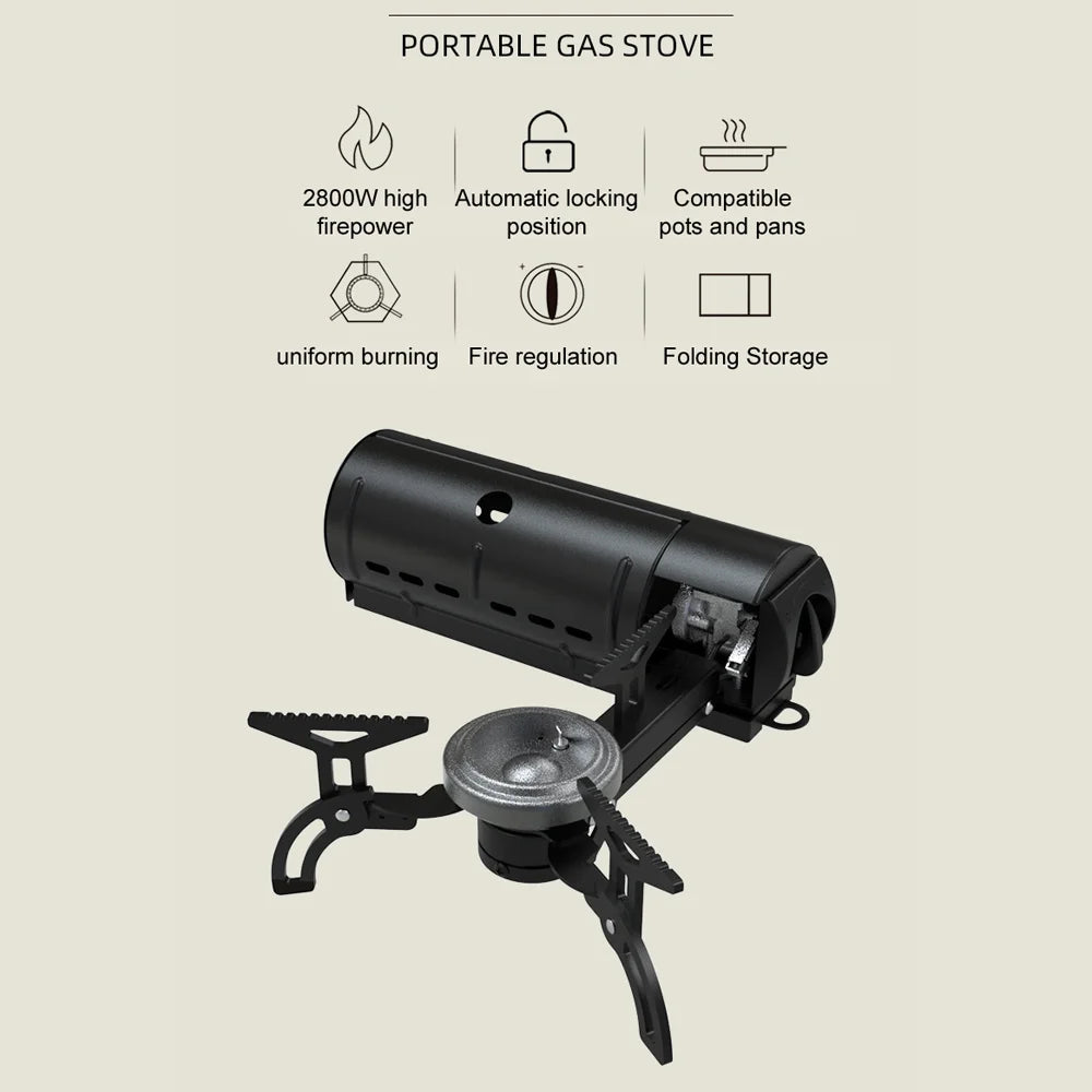 Folding Camp Gas Stove 2800W with Carrying Bag D4431