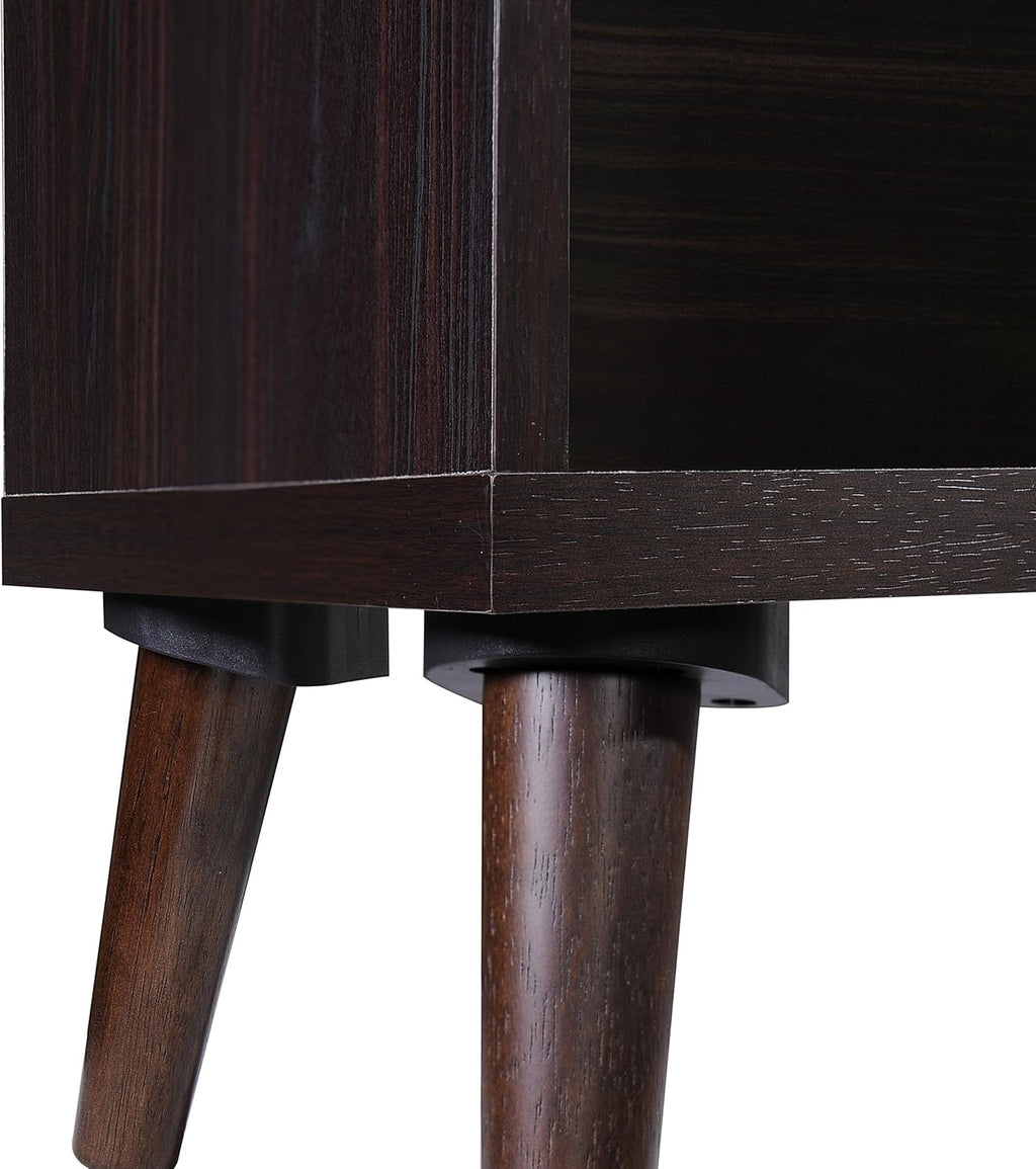 Mid-Century Faux Wood Bookcase E1825
