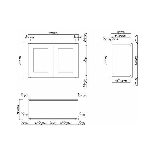 Espresso Double Door Kitchen Cabinet S165