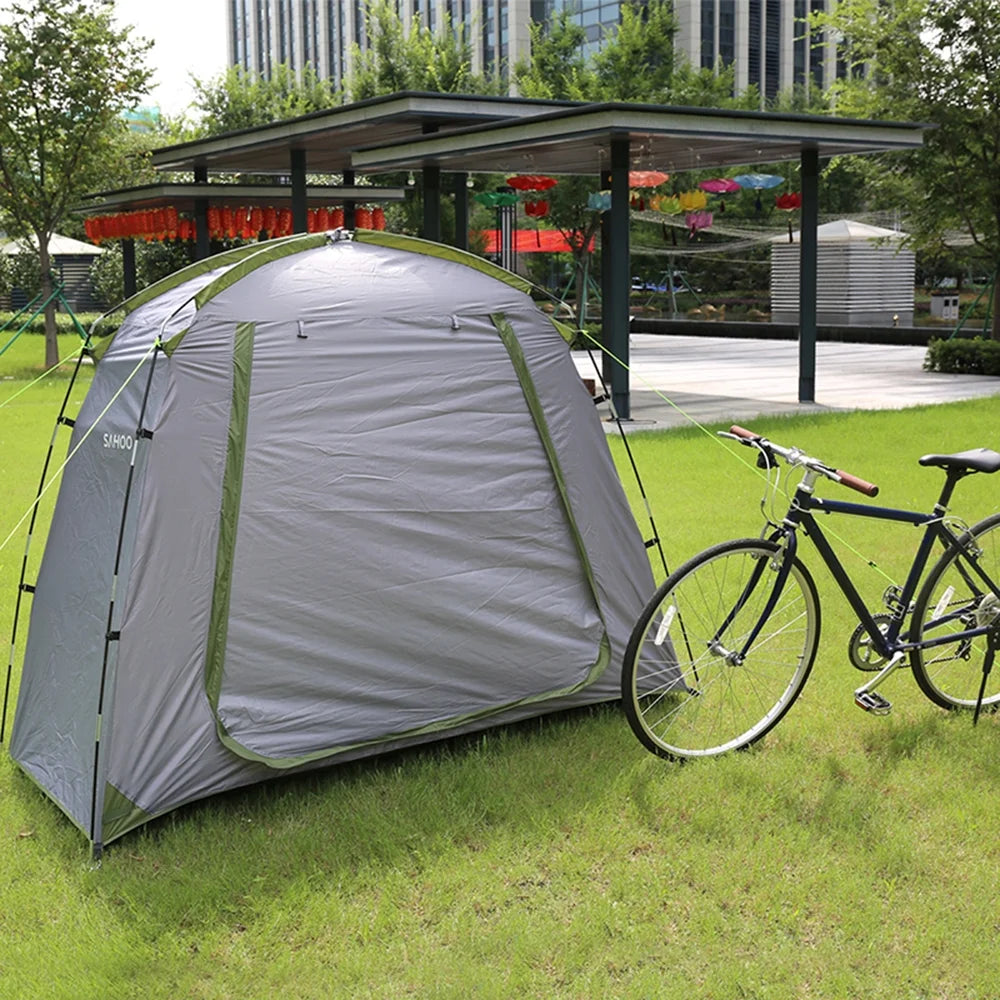 Silver Coated Polyester Waterproof Bike Shelter Storage Shed F877