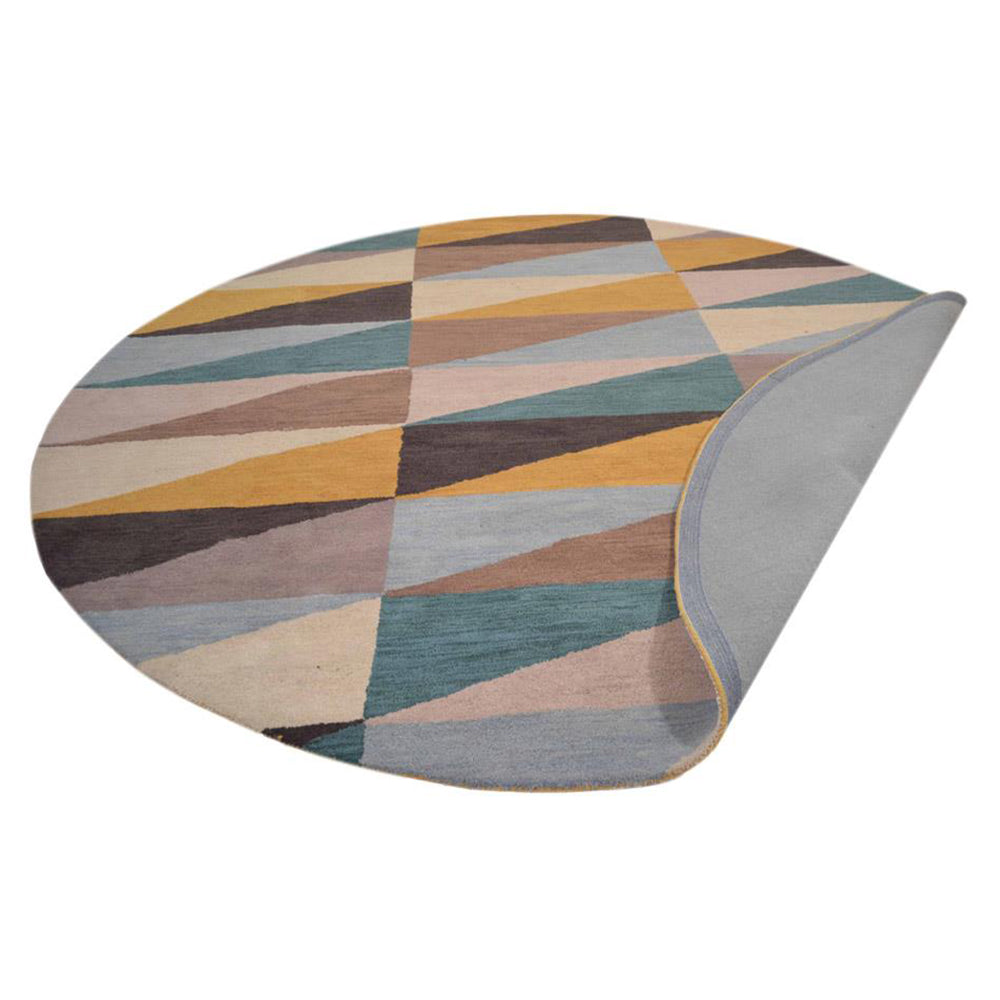 Hand Tufted Wool Round Multicolor Area Rug B76940