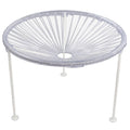 Clear Table with White Frame V177586