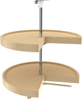 Almond Polymer Pie-Cut Cabinet Lazy Susan 2-Shelf E742