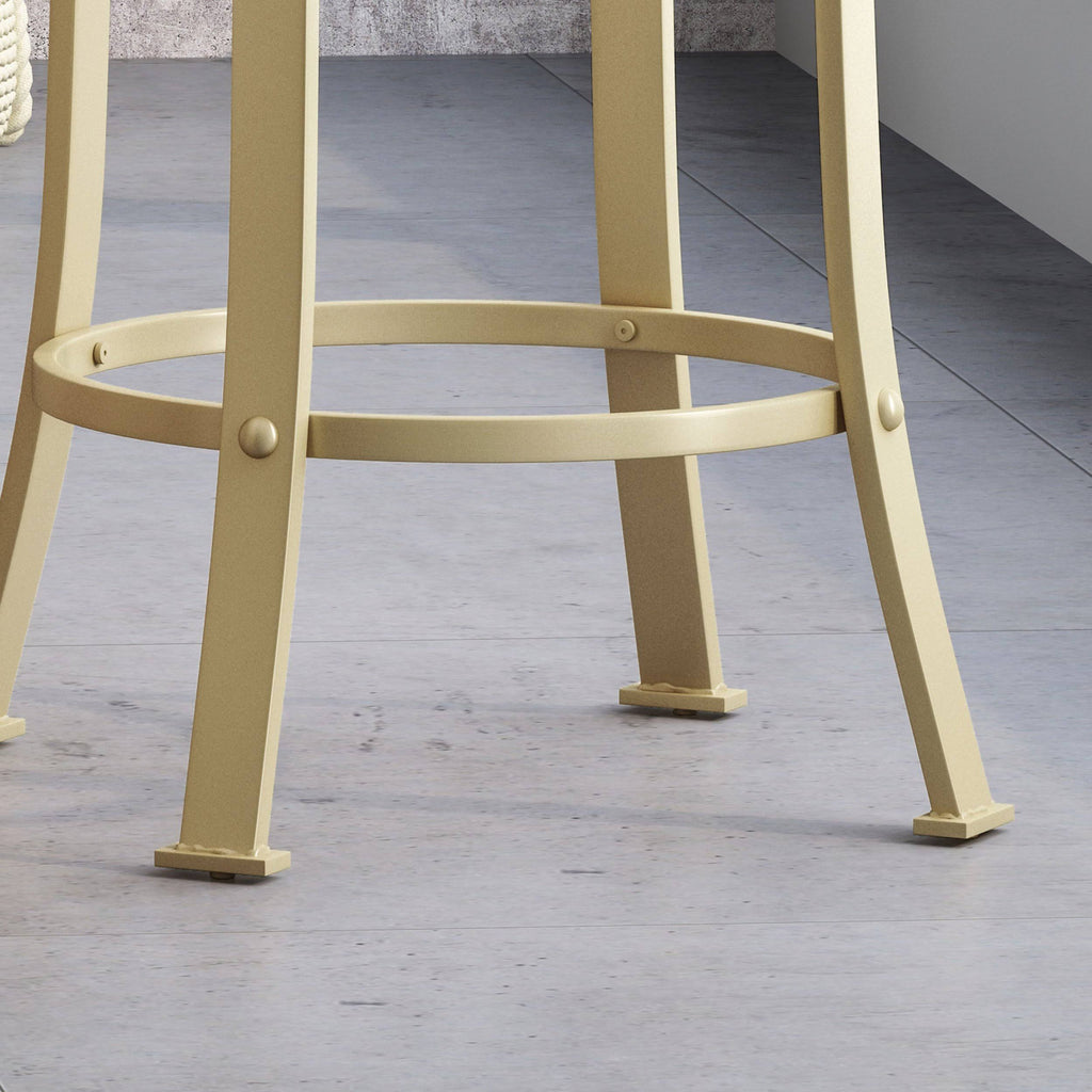 Blue / Gold Swiveling Counter Stool Set of 2 Z66224