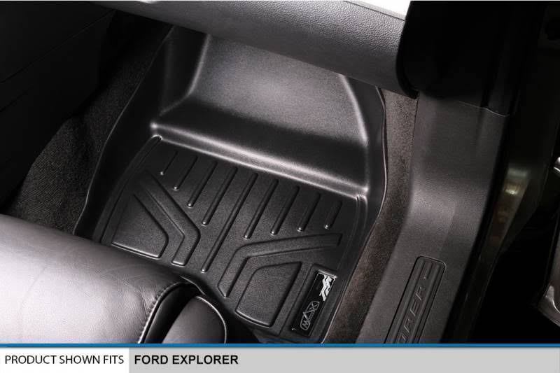 Black All-Weather Floor Mats with Extended Cargo Liner E403620