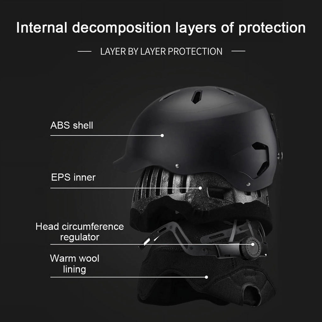 Reinforced ABS Winter Warm Cycling Helmets L9845