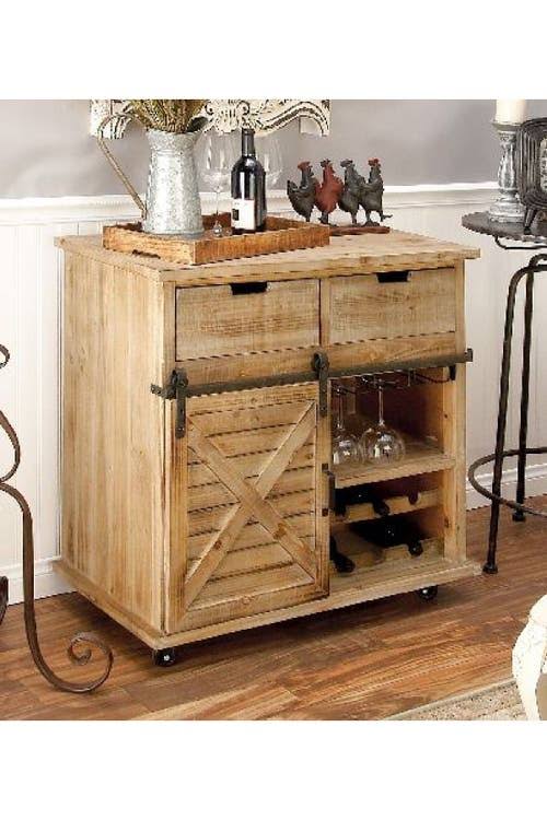 Rustic Fir Wood Storage Cabinet G4597