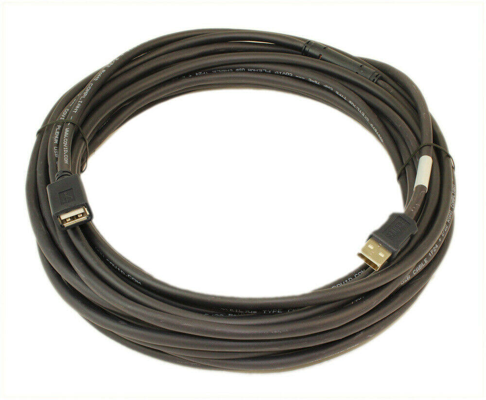 35ft USB 2.0 Type A Male to A Female Cable, Black F573