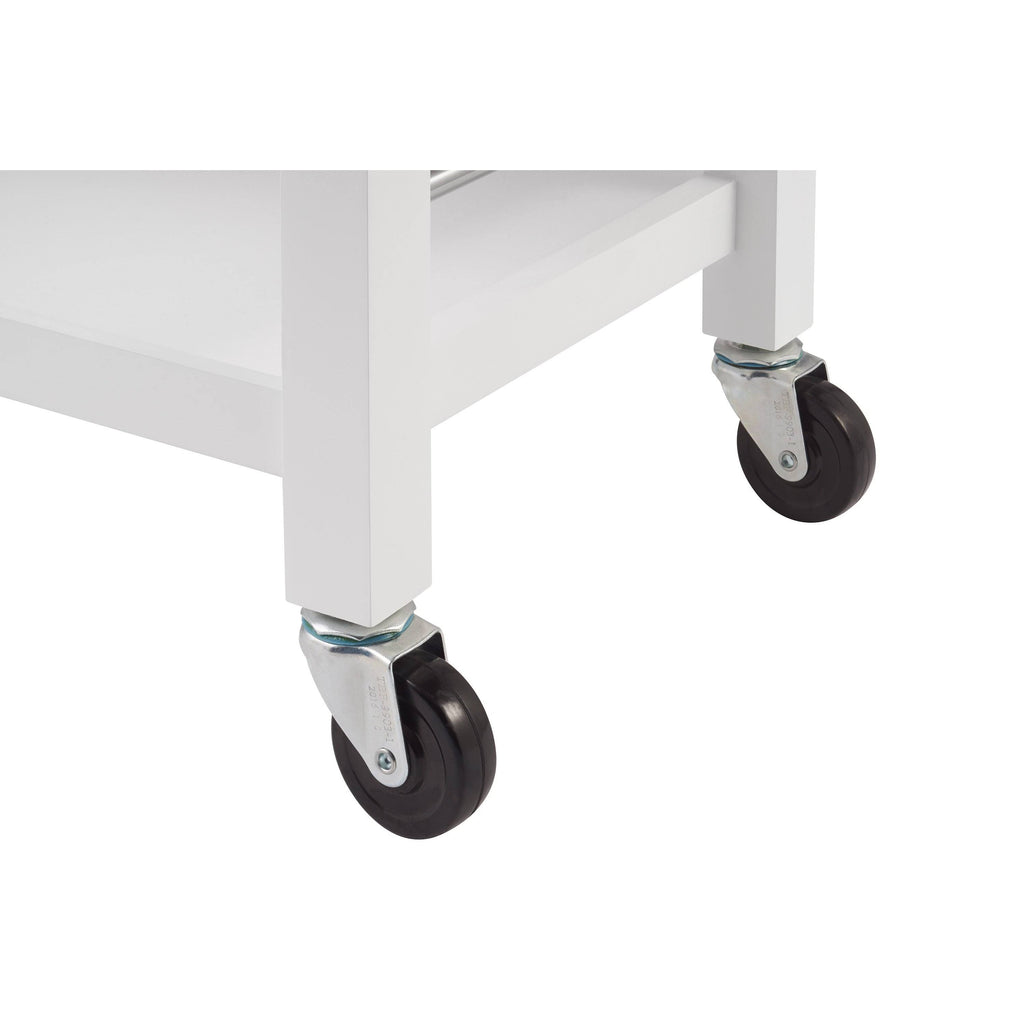 White Wood Kitchen Cart Y7884