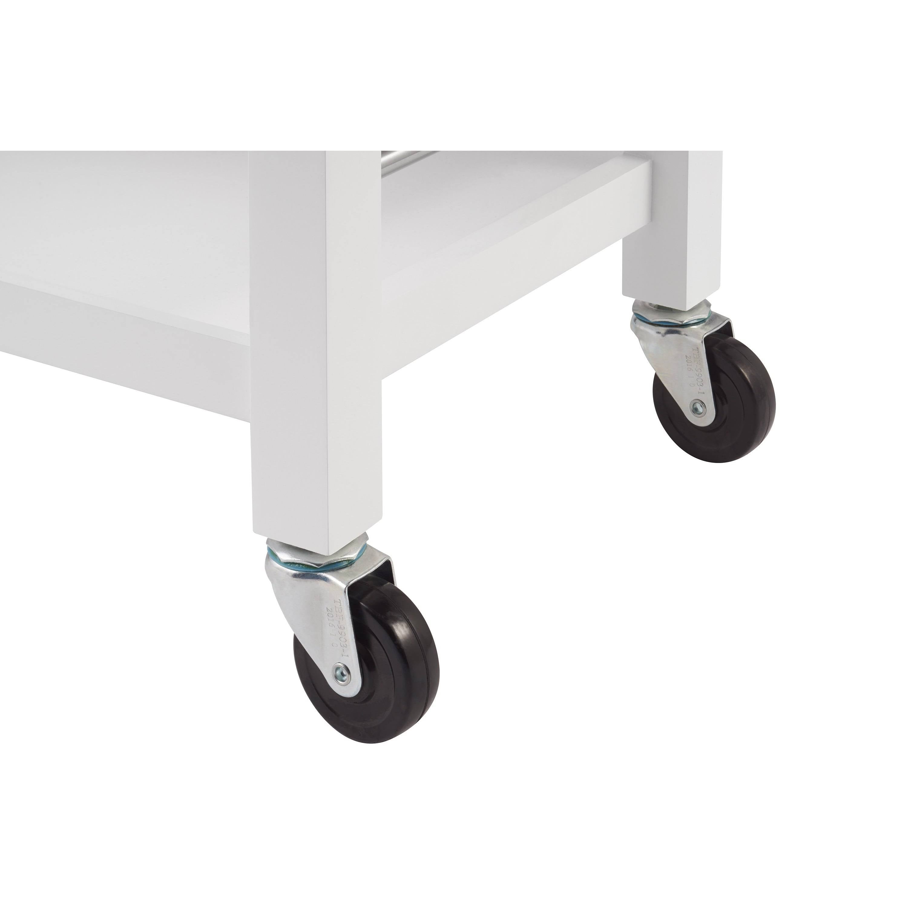 White Wood Kitchen Cart Y7884
