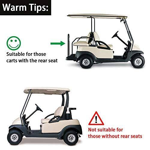 Black Golf Cart Rear Seat Kit with Cup Holder K65791