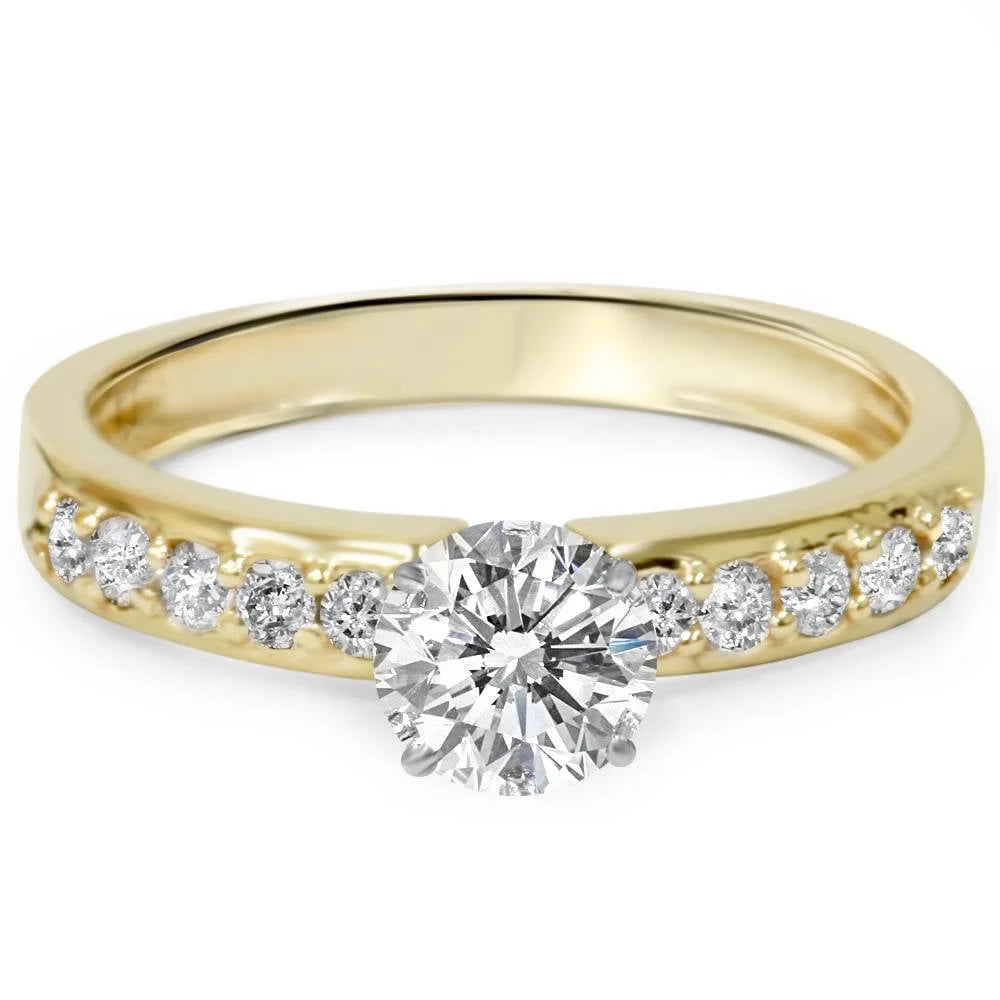 14K Yellow Gold Solitaire Ring I51127