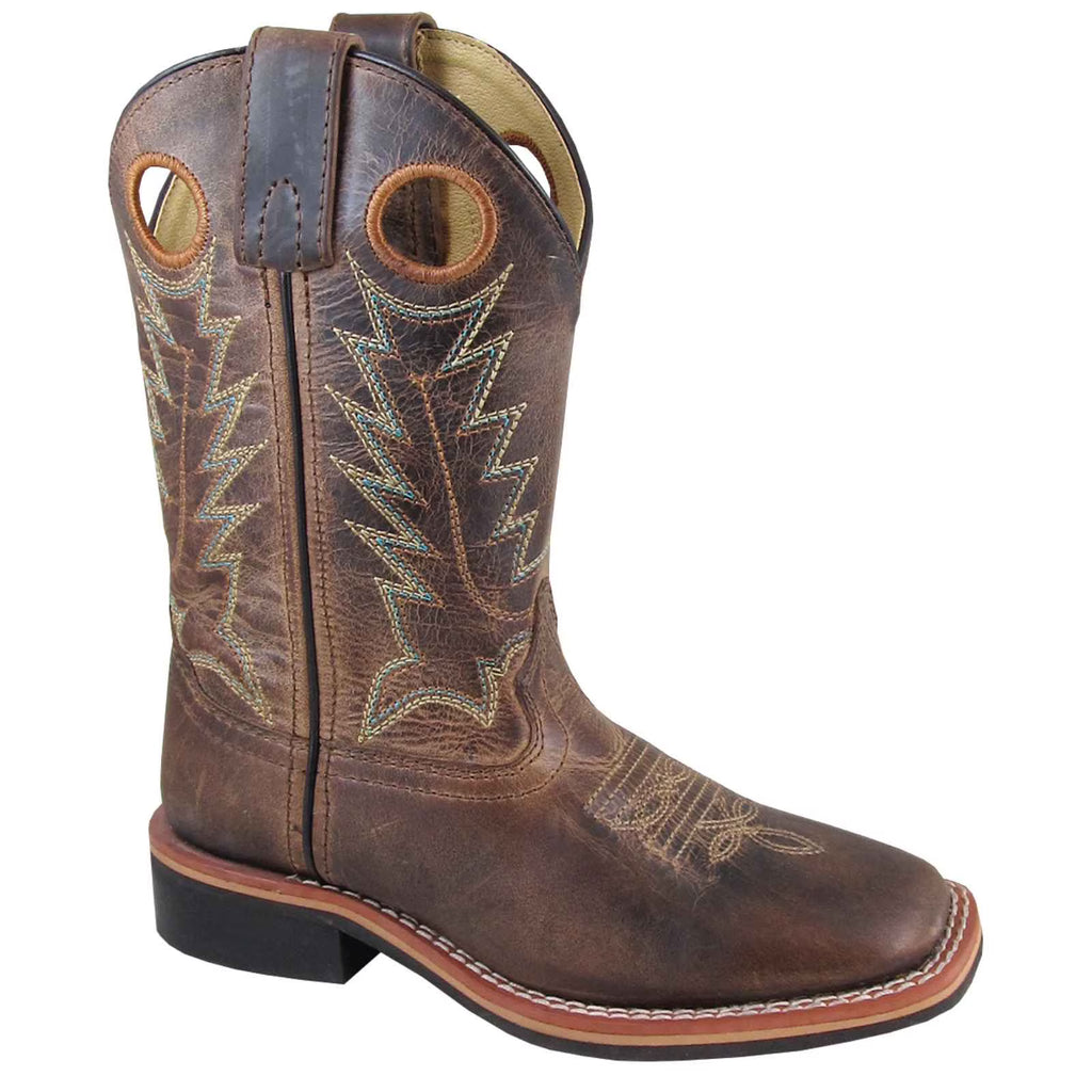 Brown Waxed Distress Cowboy Boots A159832